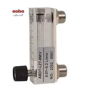 Rotameter Machined Acrylic Block Panel Air Flow Meter Gas Flowmeter With Adjustable Air Rotameter