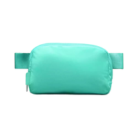 Tas Pinggang Unisex PU Tahan Air Bentuk Kotak, Penutup Ritsleting, Tali Dapat Disesuaikan, Multi Warna, Untuk Penggunaan Sehari-hari, Tas Selempang