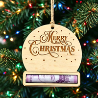 Porte-monnaie de Noël en forme de sapin, décoration, porte-cadeau en espèces