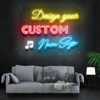 Enseignes LED néon murales flexibles personnalisées avec logo pour la décoration, en acrylique, couleurs personnalisables
