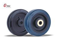 75 100 125 mm pivot PU PVC TPR roulettes de chariot robuste roulettes de poussette roulettes de chariot de shopping