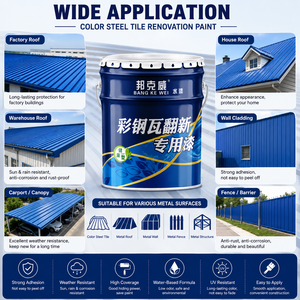 Peinture de rénovation pour toiture métallique extérieure, imperméable, résistante aux intempéries, revêtement pour tuiles en acier - Product Image 5