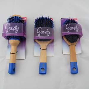천연 나무 패들 잔디 나무 나무 헤어 브러시 멧돼지 강모 쿠션 헤어 브러시 - Product Image 2