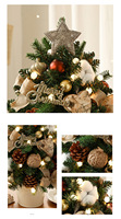 Neuer PE Mini-Weihnachtsbaum, 45/60cm, Dichter Deluxe-Baum mit Beleuchtung, DIY Tischdekoration