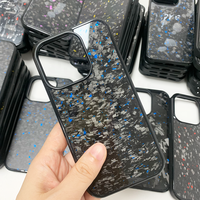 Étui de téléphone en fibre de carbone forgée de luxe premium pour S24, compatible avec la charge magnétique sans fil, coque fine antichoc