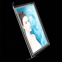Boîte lumineuse LED en acrylique cristal A2, affichage mince, panneaux de menu pour restaurants de restauration rapide