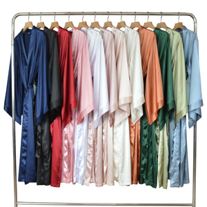Abito Kimono lungo in raso di seta di lusso <span class=keywords><strong>da</strong></span> donna con manica larga morbida e liscia camicia <span class=keywords><strong>da</strong></span> <span class=keywords><strong>notte</strong></span> <span class=keywords><strong>da</strong></span> sposa <span class=keywords><strong>taglie</strong></span> <span class=keywords><strong>forti</strong></span> indumenti <span class=keywords><strong>da</strong></span> <span class=keywords><strong>notte</strong></span> Sexy - Product Image 1