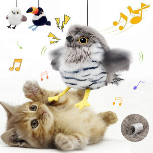 Shake Bird Electric Cat Toy-Sound-producer realistico uccello che intrattiene automaticamente il bastoncino di gatto svolazzante piccolo grasso - Product Image 1