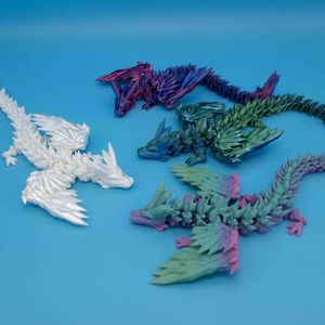 Fabricante al por mayor Dragón Volador articulaciones móviles figurita conjunto de vidrio 3D alas impresas fresco alivio del estrés animales de juguete dinosaurios - Product Image 2
