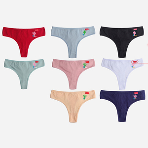 Tangas de Algodón Tejido de Cintura Baja para Mujer al por Mayor - Suaves, Transpirables, para Uso Diario, Sin <span class=keywords><strong>VPL</strong></span> (MOQ Bajo) - Product Image 2