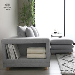 أريكة سرير قطاعية مع تخزين لغرفة المعيشة، أرائك على شكل حرف L قابلة للتحويل إلى سرير، أريكة نوم حديثة معيارية، الحد الأدنى للطلب 10 قطع في حاوية 40 قدمًا - Product Image 6