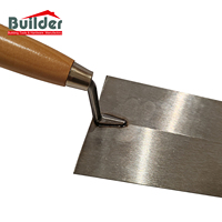 Ensemble d'outils de maçonnerie pour constructeur avec manche en bois : truelle à brique, truelle à plâtre, truelle à dents carrées, pour la construction et le plâtrage