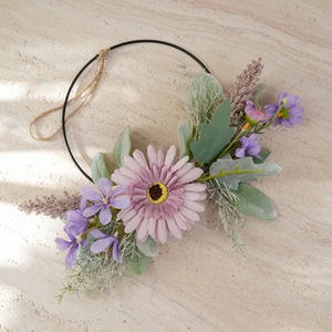 Ruxuan <b>Artificial</b> <b>Flower</b> <b>Wall</b> Hanging Round Purple Decor For Home Wedding CF01096A - Product Image 3
