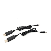Cable Convertidor USB de Alimentación Mejorado con Luces LED, de 5V a 9V/12V CC para Banco de Energía/Router/Módem Óptico