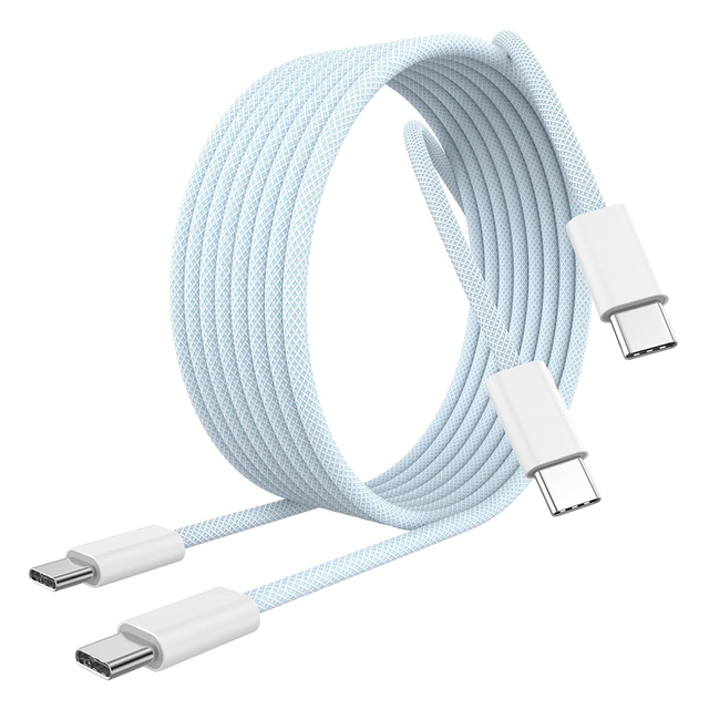 PD 20W Wall Charger USB-C 8-Pin Nylon Braided Cable Set 1m/2m Fast Charging for IOS iPhone 12/13/14 Pro/Plus