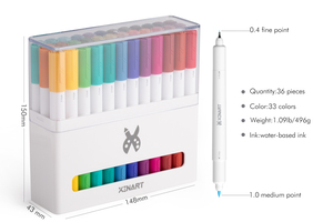 <span class=keywords><strong>Stylos</strong></span> Xinart pour <span class=keywords><strong>Cricut</strong></span> Joy écriture dessin 33 <span class=keywords><strong>stylos</strong></span> marqueurs colorés à double pointe 0.4 + 1.0 pointes, 36 paquets - Product Image 2