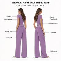 Ensemble de vêtements de sport décontractés 2 pièces pour femme, respirant et à séchage rapide, idéal pour le yoga et la gym, avec devant uni