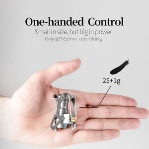 Cuisinière à gaz de cuisine de camping portable en titane <span class=keywords><strong>BRS</strong></span> <span class=keywords><strong>3000t</strong></span> avec équipement d'éclairage adapté aux sacs à dos pour les campings en plein air - Product Image 3