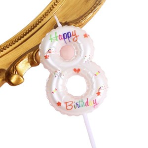 Velas de cumpleaños con forma de números, de parafina blanca, decoraciones para pastel de feliz cumpleaños para fiestas - Product Image 5