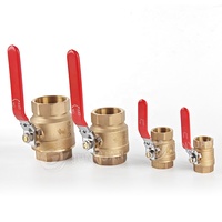 Rosca hembra de bronce 600 Válvula de bola de latón WOG con mango de cobre Control de alta temperatura OEM personalizable para agua Gas Oil