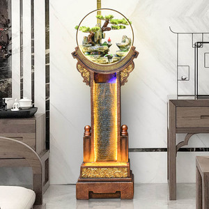 Ornement de cascade en fibre de verre au sol de luxe beau mur rideau d'eau lumière d'eau courante attirant le jardin de la fortune - Product Image 2