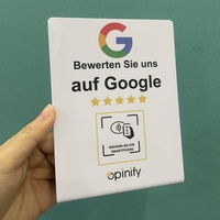 Síguenos en Instagram, Exhibidor de Mesa NFC con Código QR, Soporte para Tarjetas NFC con Reseñas de Google