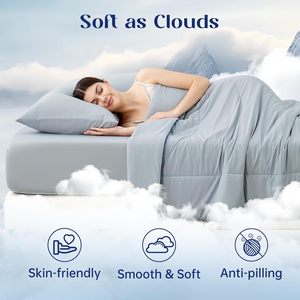 Coperta rinfrescante <span class=keywords><strong>per</strong></span> letto singolo, <span class=keywords><strong>per</strong></span> chi soffre il caldo, biancheria da letto <span class=keywords><strong>per</strong></span> tutte le stagioni <span class=keywords><strong>per</strong></span> stare freschi durante la notte, grigia - Product Image 6