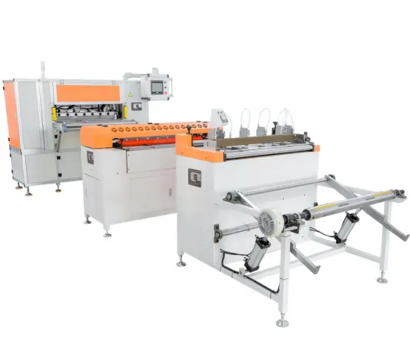 Verkauf automatische Papierfalz-Produktions linie-sechs Generationen Stanz maschine/Schneid wickler/Papier falz maschine