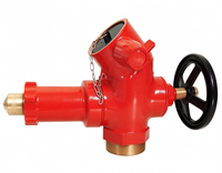 Katup Pengurang Tekanan BS336 DN65 Full Brass Fire Hydrant Handwheel Peralatan Pemadam Kebakaran