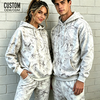 Ensemble de survêtement unisexe personnalisé en molleton imprimé camouflage brodé, sweat à capuche oversize et pantalon de jogging en coton, grandes tailles, pour hommes et femmes, fabricant