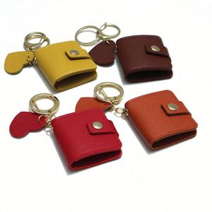 Customizable logo Leather Model Mini Album Bag Couple Photo <b>Keychain</b> Pendant Portable - Product Image 3
