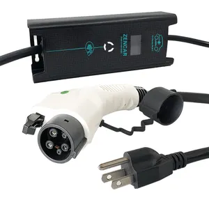 Zencar 5-15 plug J1772 type 1 EVSE level 2 electric vehicle ev charger for 6A 10A 16A