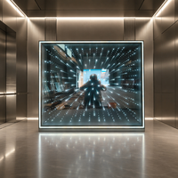 Panneau de plafond de cabine d'ascenseur intelligent à changement de couleur RVB, anti-rayures, facile à nettoyer, en acier inoxydable pour villa