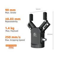 Pinza Robótica para Manipulación de Alimentos ZBDynamiX Max. Robot Manipulador Humanoide de Servicio con IA, Carrera de 90 mm, Carga Útil de 1.4 kg
