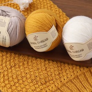 3mm de espesor DIY tejido <span class=keywords><strong>a</strong></span> mano bebé suéter bufanda medio hilo de lana palo aguja 50g Cachemira teñido hilo bordado tejido fuerte - Product Image 3