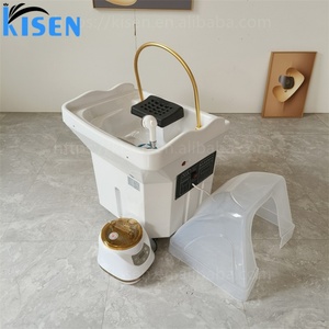 Kisen – Équipement de salon en gros : Bac à shampoing, unité de lavage, fauteuil de coiffure, mobilier de salon de coiffure à vendre pour salon de barbier - Product Image 3