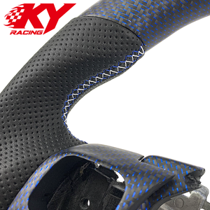 Volante deportivo personalizado de fibra de carbono azul mate con cuero, adecuado para Lexus IS250 IS300 IS350 ISF RC RX RCF GS GSF NX ES - Product Image 2