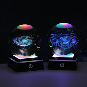 <span class=keywords><strong>Lampe</strong></span> d'ambiance LED boule de cristal sculptée 3D en forme de lune tactile pour chambre cadeau pour couples étudiants pile AAA/lumière cc - Product Image 3