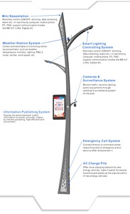 Poste Inteligente Integrado con WiFi 5G, Poste de Iluminación Inteligente Inspirado en el Diseño de Árboles <span class=keywords><strong>para</strong></span> la Infraestructura de Ciudades Inteligentes y la Mejora de Espacios Públicos - Product Image 2