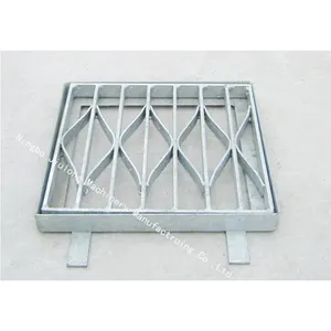 Welded galvanized steel grating,fence or wall panels, drainage cover