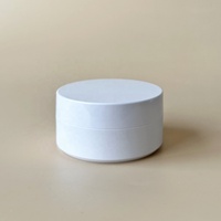 Pot cosmétique en ABS à paroi simple de 100g, forme cylindrique avec couvercle à vis, pour crème visage, impression sérigraphiée