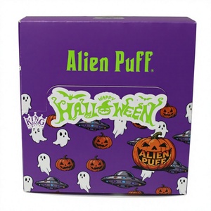 Papier à rouler Alien Puff Halloween violet king size, gomme arabique naturelle, combustion lente, premium, ultra fin, personnalisable avec votre logo - Product Image 6