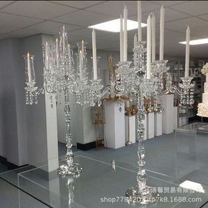 K9 10 Arms 5 Head 8 Arms Head 9 Arms <b>Large</b> Tall Floor Wedding Table <b>Candle</b> Holder Glass Crystal Candelabra Centerpieces - Product Image 6