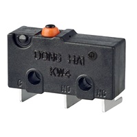 Micro-interrupteur DONGHAI 16A pour environnements difficiles, 250 VAC, IP60, noir, SPDT, plastique, 5000 pièces/carton, KW4-121112L, anti-poussière, 50000 cycles