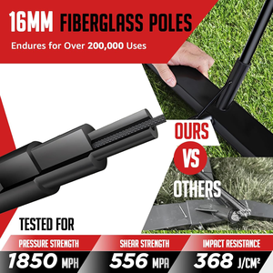 高品质专业排球网套装可调式重型后院或海滩，带提包训练设备 - Product Image 3