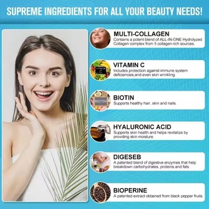 Cápsulas de Colágeno Complejo con Biotina, Vitamina C, Tipos I, II, III y V para un Cabello Saludable, una Piel Hermosa, Uñas y Articulaciones Fuertes - Product Image 4