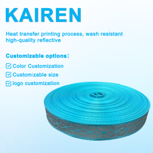 Cinta Reflectante Elástica con Patrón de Diamantes Azules, Cinta de Seguridad de Alta Visibilidad <span class=keywords><strong>para</strong></span> Collares de Mascotas, Equipo <span class=keywords><strong>para</strong></span> Exteriores y Ropa de Trabajo - Product Image 1