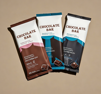 Emballage personnalisé en plastique, aluminium, mylar, pour chocolat, noix, barres énergétiques protéinées, sachet de collation, sachet d'aliments
