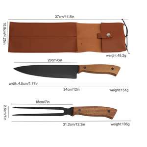 KITCHENCARE Black Cuchillos Chef <span class=keywords><strong>Knife</strong></span> 2025 Trending Faca De Cozinha 2PCs Juego De Cuchillos De Cocina - Product Image 5