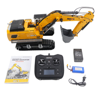 Huina 1599 Excavadora RC de Ingeniería en Plástico, Escala 1:14, 12 Canales + Alcance de 25m, Juguete Eléctrico con Control Remoto para Adultos, Interior/Exterior